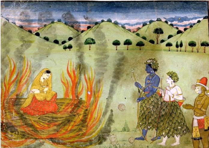 sita burned by ram